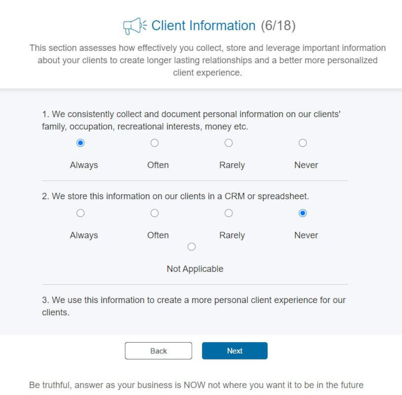 Step 2 - PMI Assessment